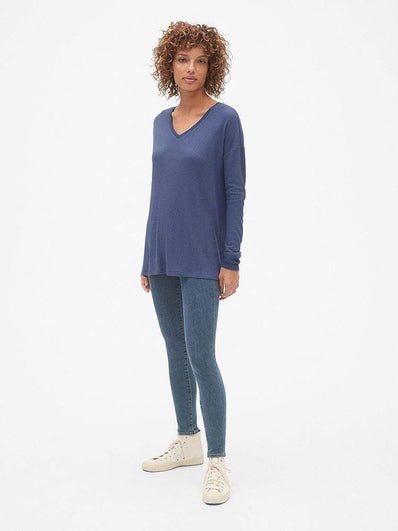 Long Sleeve V-Neck Top
